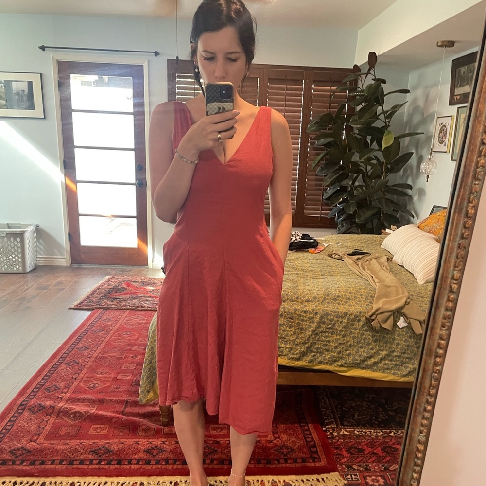 Theory Linen Shift Dress